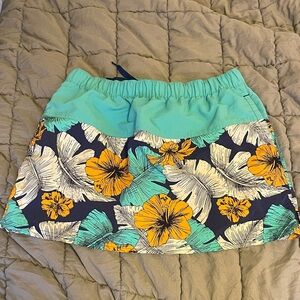 Patagonia Baggies Turquoise and Yellow Skirt